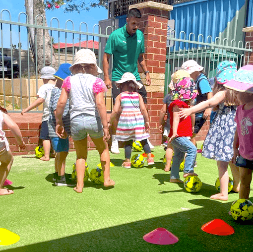 Children playing outdoors at Marangaroo Day Care